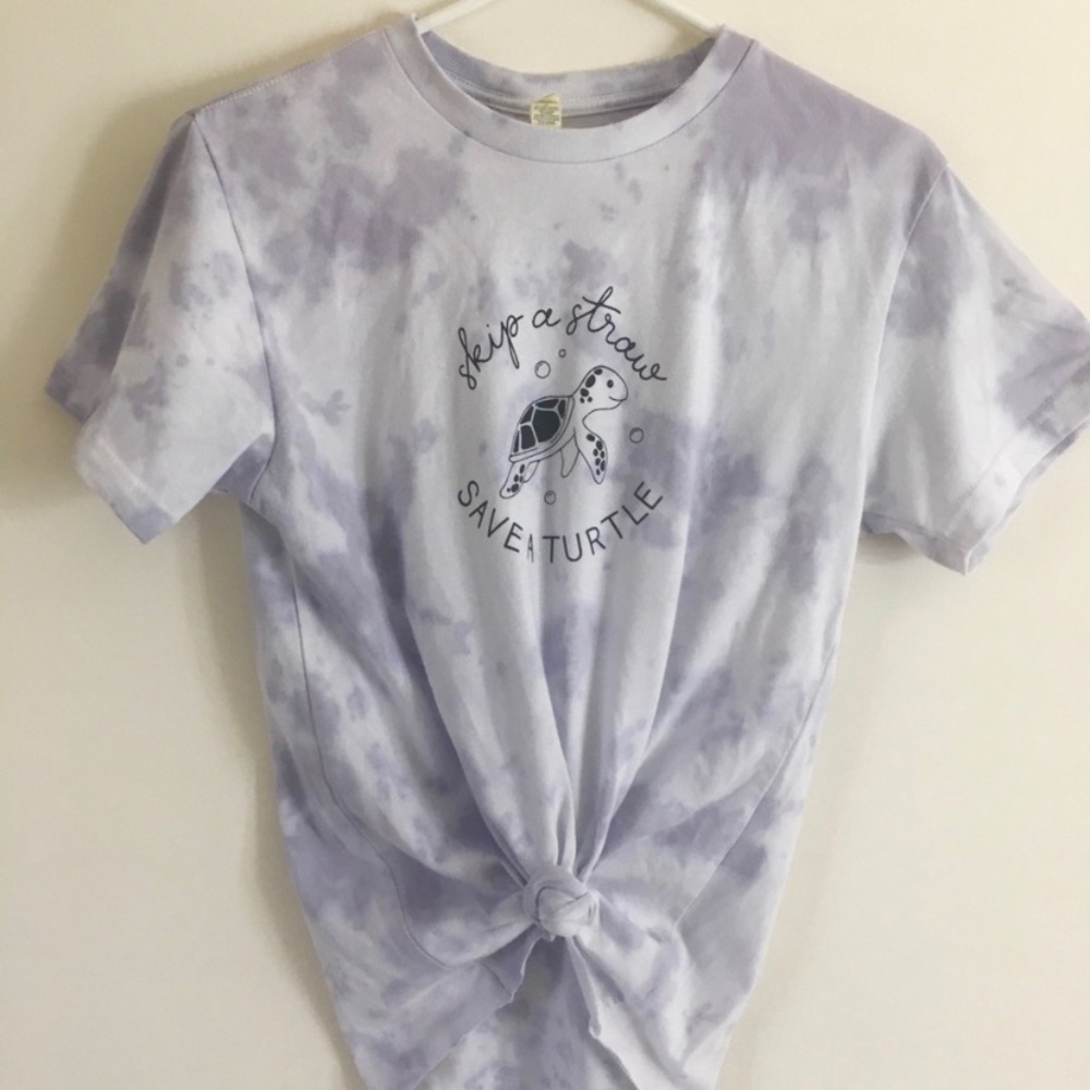 Save a turtle tie dye shirt